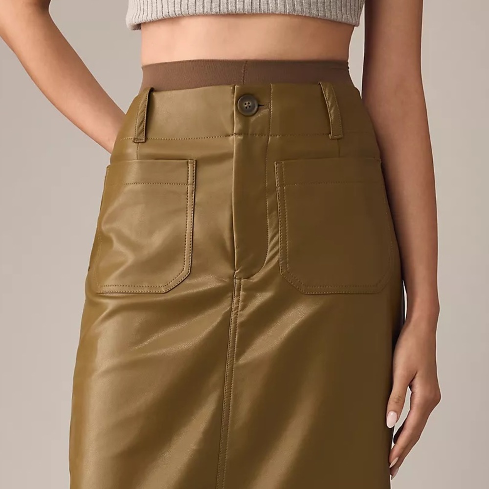 The Colette Faux Leather Maxi Skirt by Maeve - Picture 6 of 11